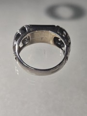 Vintage Black Onyx Ring Palladium Size 6.5