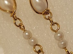 Trifari Goldtone and Faux Pearl Bracelet (1955-1969)
