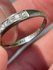 Diamond Vintage 14k Solid Gold Ladies Ring Circa 1920 Art Deco Style! Sz 6- 1.4G