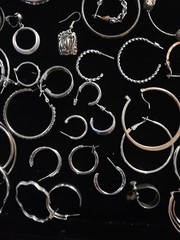 Vintage Silvertone “Single ” Earring Lot of over 50. 8 pairs
