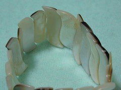 Vintage 7 1/4″ Abalone Shell Bracelet in Very Good Condition