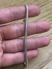 Michael Anthony Sterling Silver 925 Snake Bracelet for Beads Charms 7.5 Inches