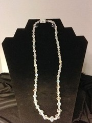 Vintage 1950s 10″ Austrain Cut Crystal Aurora Borealis Necklace