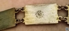 Vintage Robert kuo cloisonne Tile Gold Plated Bracelet Excellent Condition