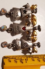 3 Angels – Live, Love, Laugh – Vintage Pin – Brooch AJMC – Pewter
