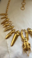 Insect Necklace 18K Gold Plated Schiaparelli Inspired Collection Vintage Jewelry