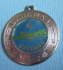 Vintage enamel Paradise Island Bahamas sterling charm