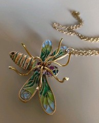 Cloisonné Enamel Dragonfly Ornament Or Pendant NYCO 24″ Chain #0112
