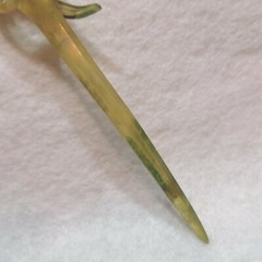 Vintage Art Deco Brooch Pin Plastic with Rhinestones 5″ long