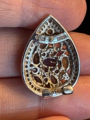 Ross-Simons Multi-Gemstone and Pearl Teardrop Ring with Matching Pendant Slide