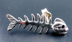 Fishbone Earrings Sterling Silver NEW Vintage Punk 90’s Stud/Post Chim Ska Funk