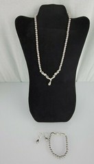 Avon Costume Jewelry Necklace Set Lot Bracelet Earrings Pearl Turtle 17 pieces