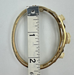 Van Dell 1/20 12k Gold Filled Flower Floral Bangle Bracelet Vtg Gorgeous Read!