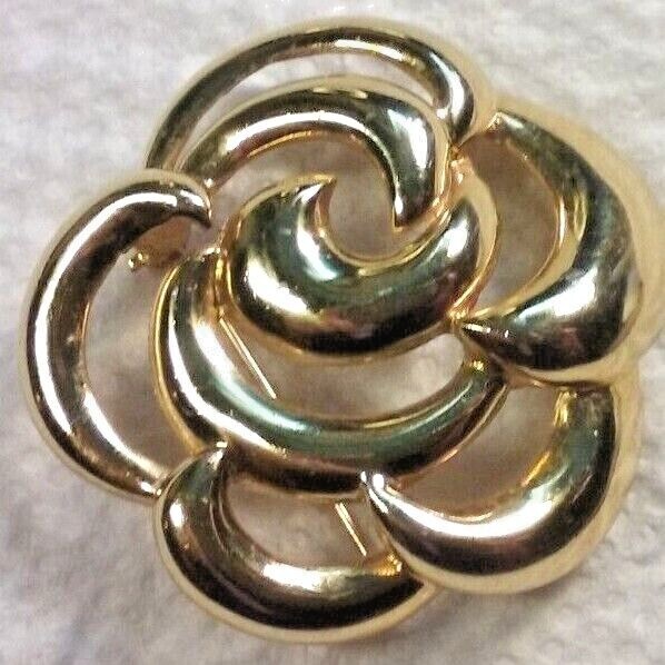 45mm Gold Tone Napier Rose Brooch 06-01-2022