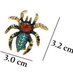 Creative New Exquisite Rhinestone Spider Brooch Pin Halloween Insect Accessories