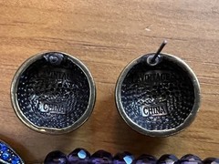 LaVintage Brand Necklace & Earring Set Purple Stone Green Blue Lot La Vintage