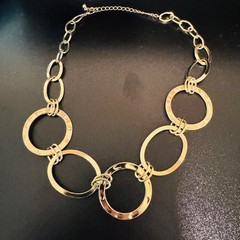 VTG Gold Tone Round Link Chain Lobster Clasp Necklace Size 33-36″ Length