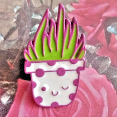 Kawaii Cactus Enamel Pin Set – Cute Pastel Succulent Plants – Desert Aesthetic