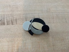 Cubist Geometric Aluminum broach/pin Modernist contemporary shape