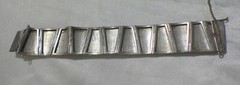 HVY. STERLING PERUVIAN BRACELET W, TURQUOISE STONES 7″ wt. 74 grams