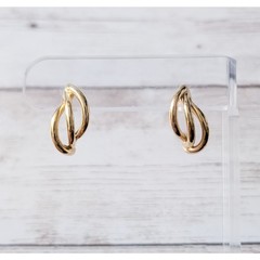 Vintage Earrings for Pierced Ears 0.75″ Stylish Gold Tone