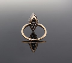 Handmade 1.00ct Old Cut Diamond 18k Gold Ring Size M Val $6910