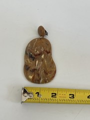 Brown Marbled Lucite Plastic Drop Dangle Clip-on Earrings 3.5 Inches Boho Rainbo