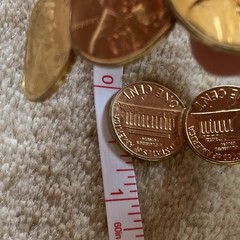 Vintage American Pennies Penny Cuff Bracelet 1970s, 2.25″ Diameter