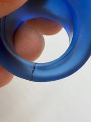 Vintage Ring Costume Frosted Cobalt Blue Lucite Plastic Size 7