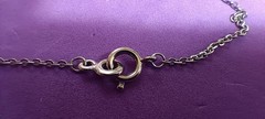 Hummingbird Necklace Purple Silvertone Repousse Pendant Ornate Design Filigree