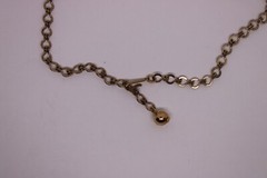 Vtg Gold Tone AB Rhinestone Cluster Choker Necklace 15″ 1950s 1960s Unsigned