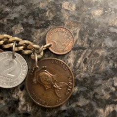 Vintage 1940s & 1950s Coin Bracelet