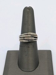 PGDA Vintage Sterling Silver Diamond Quadruple Split Band Cocktail 925 Ring Sz 7