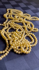 Vintage Hand Knotted Baroque Freshwater Pearl Necklace Endless Strand 104 Inches