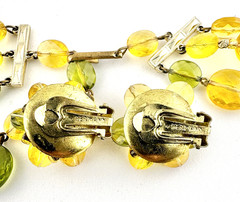 Vintage West Germany Givre Glass Plastic AB Bead Necklace Earrings Lot of 3 Sets