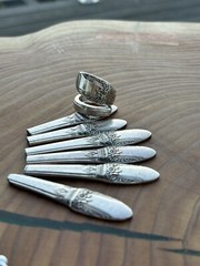 Floral/geometric Sterling Silver Spoon Rings! Made To Order, Sizes 5-12 Avail.