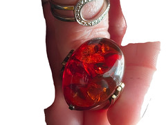 A vintage natural Baltic Amber, of Soviet origin.