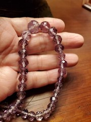 Victorian Hand Carved Faceted Amethyst Bead Necklace