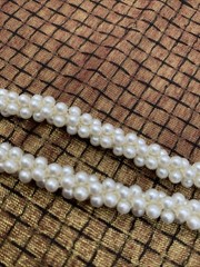 Vintage Strand Clustered Faux Pearls Beaded 57″ Lariat Necklace
