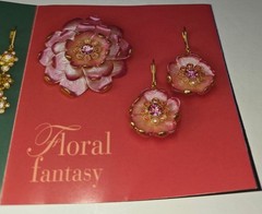 joan rivers jeweled secrets keepsake box Floral Fantasy brooch earrings pin