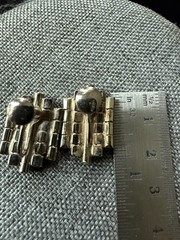 Vintage Rhinestone Screwback Earrings Gold Tone Cocktail Career Eveningwear Y2K
