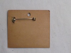 1x letter P vintage 18 KT. GOLD PLATED Pin Back w/ safety clip Initial pin NOS