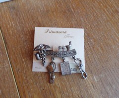 Danecraft Silver Tone/Pewter Primavera by JCPenny Medical Charm Brooch Pin