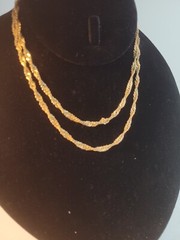 Vintage Gold Toned Chain Only 30″ No Markings Classic Add Pendent Or Plain