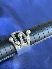 A.G. Ecker Anna Greta Sterling Silver Jester Crown Ring Norway 1960s-70s Vtg