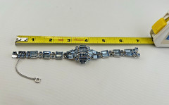 Weiss Bow Necklace Earrings Bracelet Set Sky Blue Rhinestones Set FABULOUS!