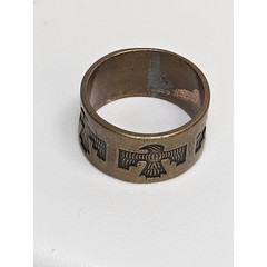 Vintage Bronze Eagle Ring/Band Size 5.25