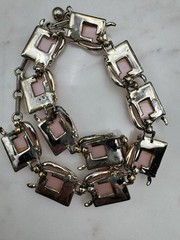 Vintage Pink Necklace Coro Moonglow Thermoset