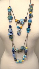 One of A Kind Chloé Paris Signed Runway Ceramic Art Statement Necklace