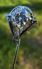 14k Lapel Stick Pin & 0.93ct Diamond 🔥 Modified Reclaimed Antique 🔥 VIDEO